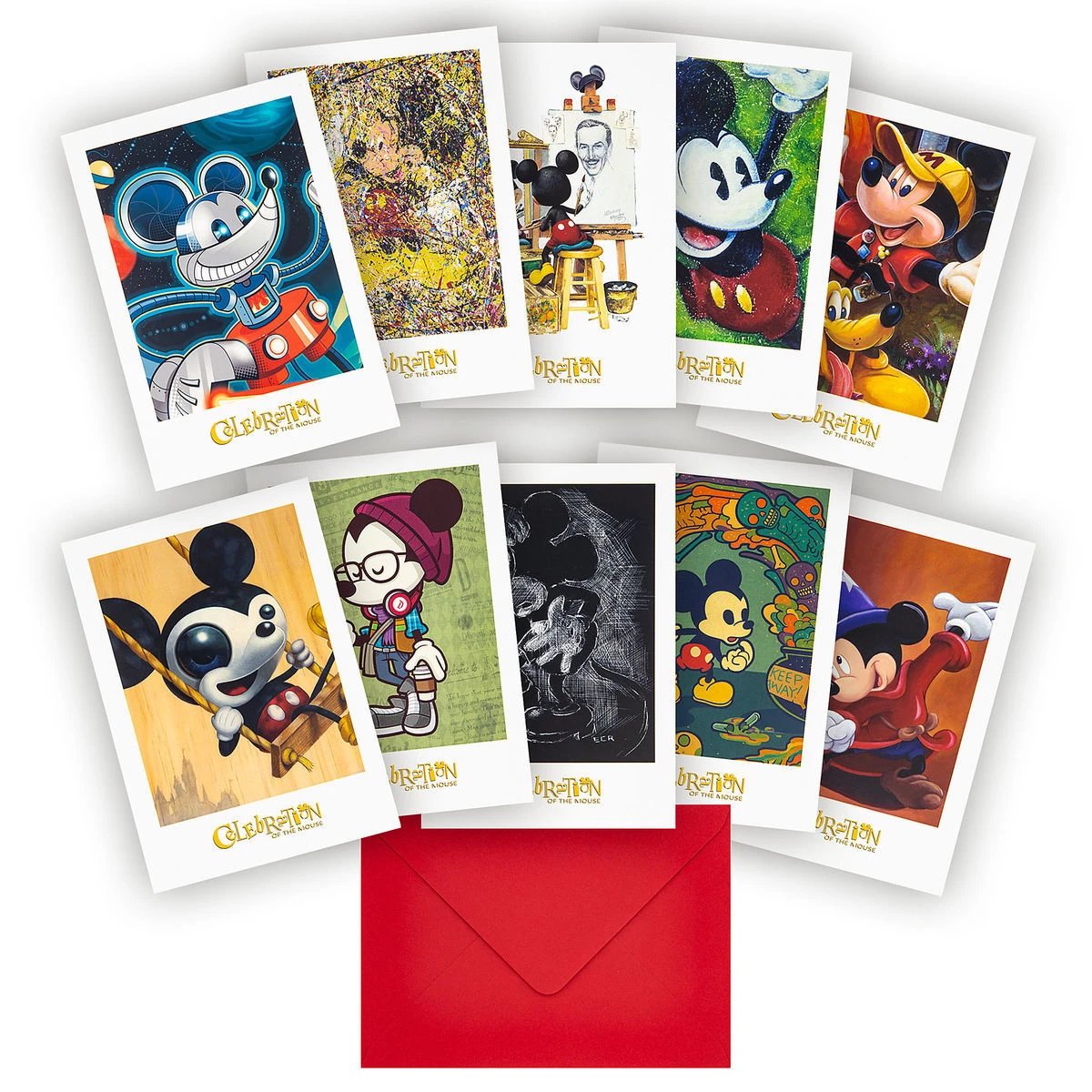 Disney Note Card Set - Mickey's Celebration Of The Mouse