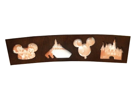Disney Photo Frame - Park Icons Collage - Wood 1 Disney Photo Frame - Park Icons Collage - Wood