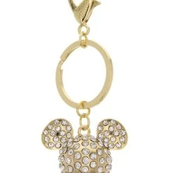 Disney Keychain - Mickey Mouse Icon Crystal - Gold