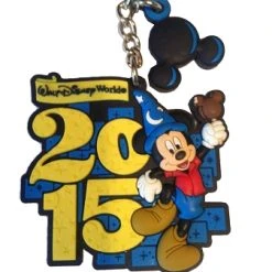 Disney Keychain - 2015 Sorcerer Mickey Mouse - Rubber