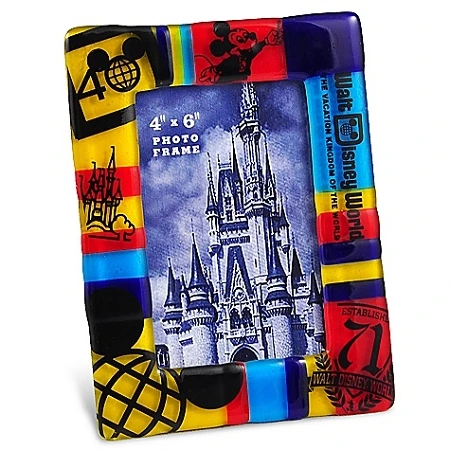 Disney Glass Frame - Magic Kingdom - 40th Anniversary -- 4'' X 6'' 1 Disney Glass Frame - Magic Kingdom - 40th Anniversary -- 4'' X 6''