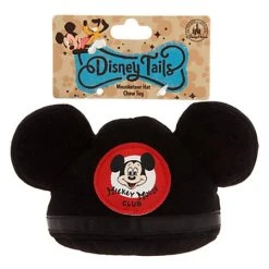 Disney Tails Dog Toy - Squeaky Mousketeer Hat Chew Toy