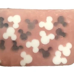 Disney Basin Fresh Cut Soap - Mickey - Pink With White & Clear Icons