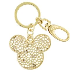 Disney Keychain - Mickey Mouse Webbed Icon - Gold