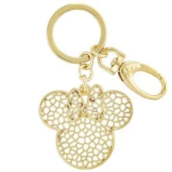 Disney Keychain - Minnie Mouse Webbed Icon - Gold