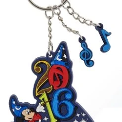 Disney Keychain - 2016 Sorcerer Mickey Mouse - Rubber