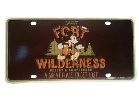 Disney License Plate - Fort Wilderness Resort & Campground 1 Disney License Plate - Fort Wilderness Resort & Campground