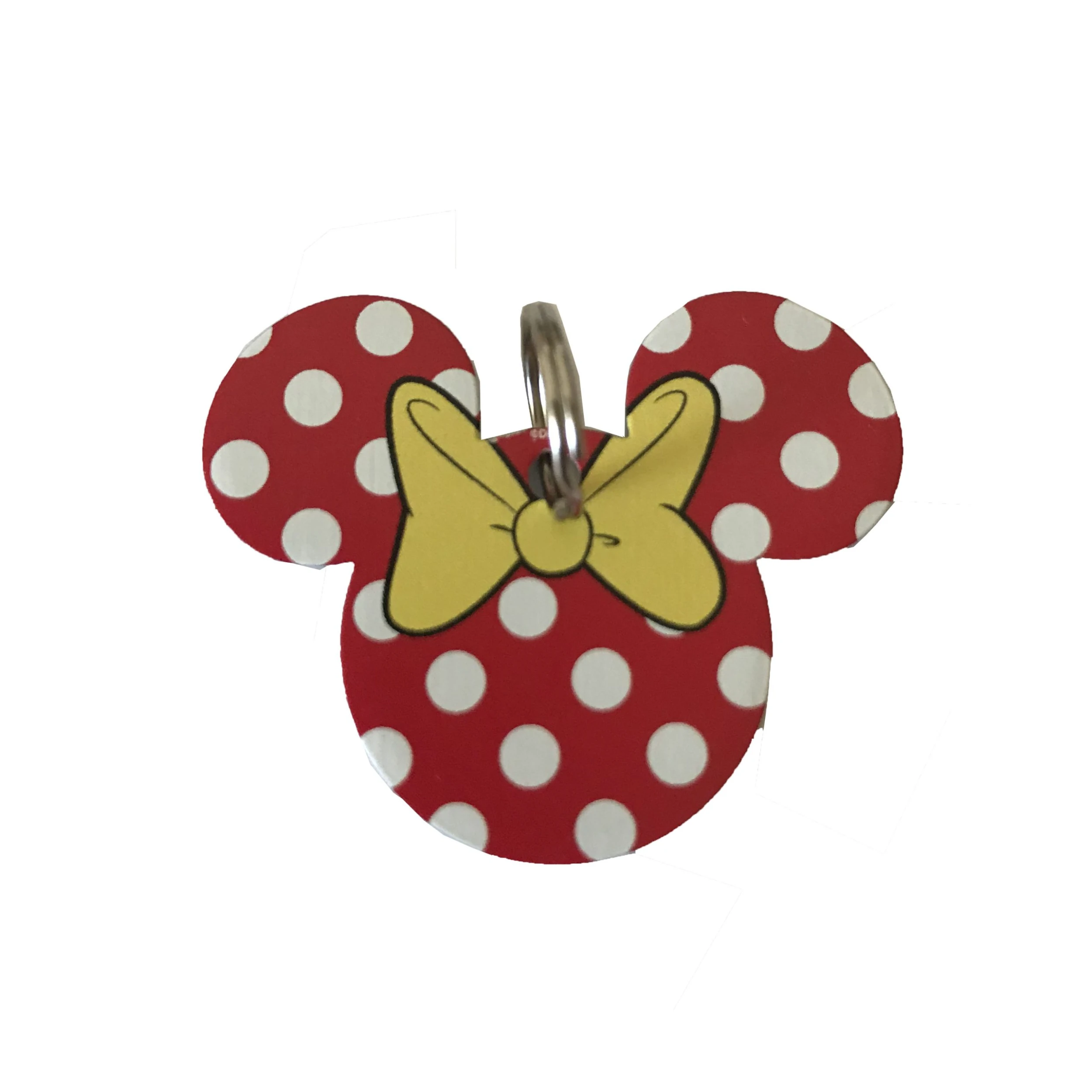 Disney Pet ID Tag - Minnie Mouse With Dots - Engraved 1 Disney Pet ID Tag - Minnie Mouse With Dots - Engraved