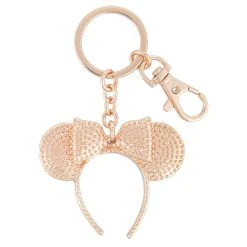 Disney Keychain - Minnie Mouse Ears Headband Hat - Rose Gold
