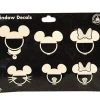 Disney Window Decal Set - Family With Mickey Ear Hats - Set Of 10