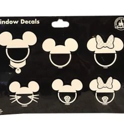 Disney Window Decal Set - Family With Mickey Ear Hats - Set Of 10