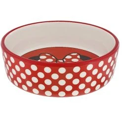 Disney Tails Pet Bowl - Minnie Mouse - Polka Dot Bow