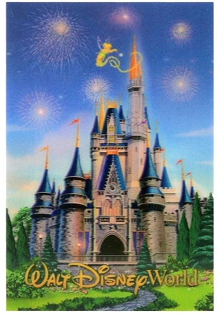 Disney Postcard - Cinderella Castle - Magic Kingdom - Lenticular