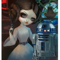 Disney Postcard - Leia And R2-D2 - By Becket Griffith