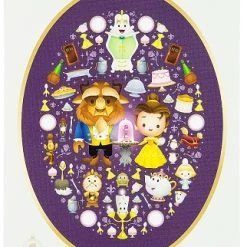 Disney Postcard - Truly Enchanted - Belle And Beast - By Maruyama