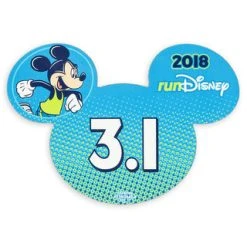 Disney Auto Magnet - 2018 Run Disney - Mickey Mouse - 3.1