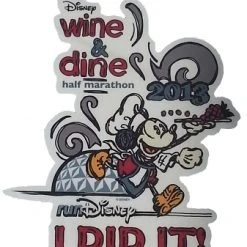 Disney Window Decal - Run Disney - Wine And Dine Half Marathon 2013