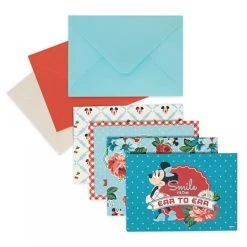 Disney Notecard Set - Mickey And Minnie Mouse Retro