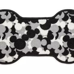 Disney Pet Feeding Mat - Mickey Mouse Icons - Black And White