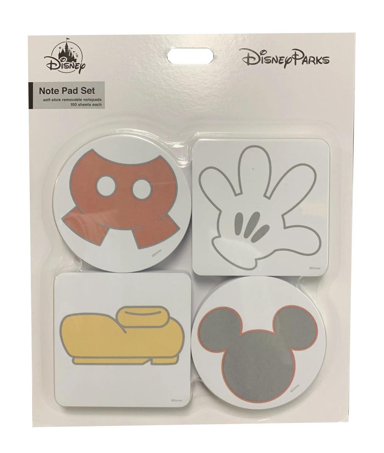 Disney Note Pad Set - Mickey Mouse Body Parts - Self Stick
