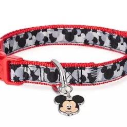 Disney Dog Collar - Mickey Mouse Icons - Red & Black
