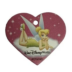 Disney Pet ID Tag - Tinker Bell Heart - Engraved