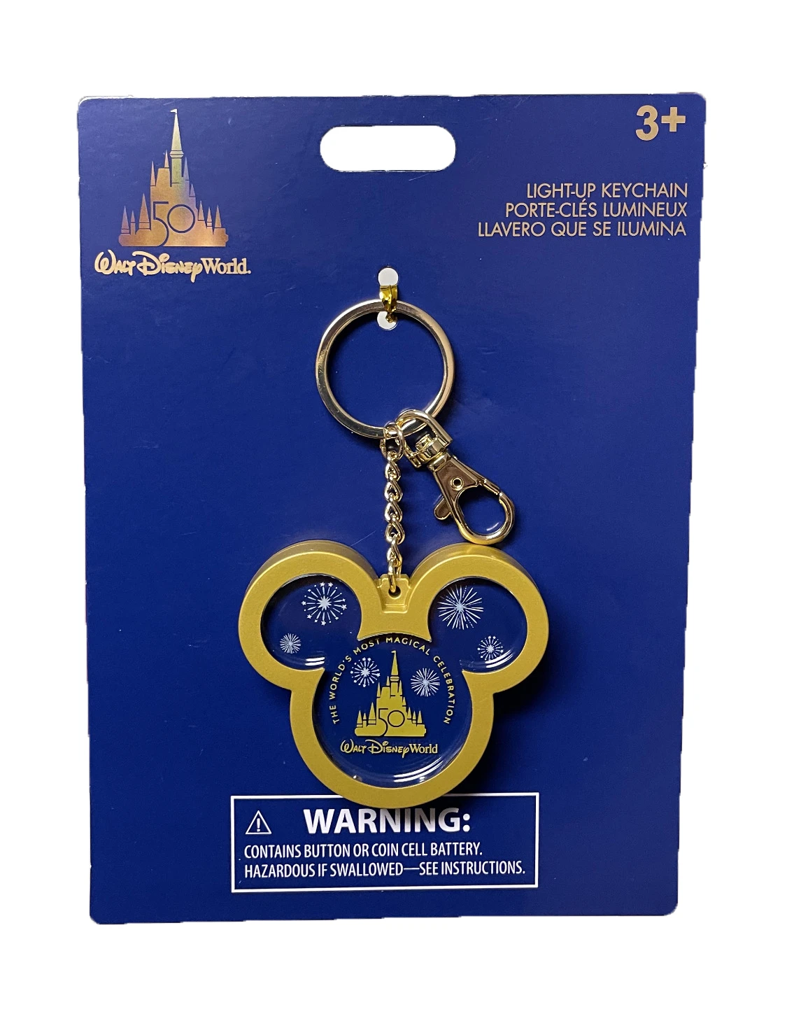 Disney Keychain - 50th Anniversary - Mickey Mouse - Light Up